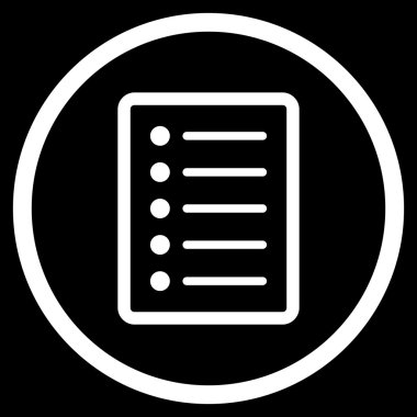 Liste sayfa düz vektör simgesi