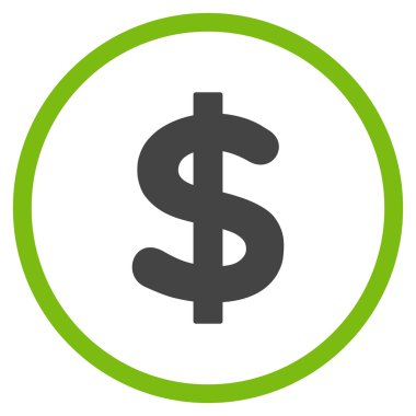 Dolar düz vektör simgesi