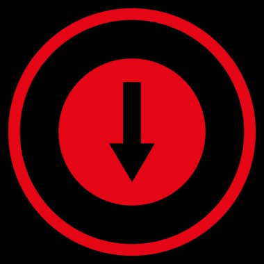 Yuvarlak ok düz vektör simgesi