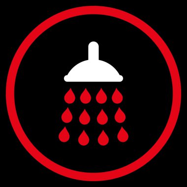 Duş düz vektör simgesi