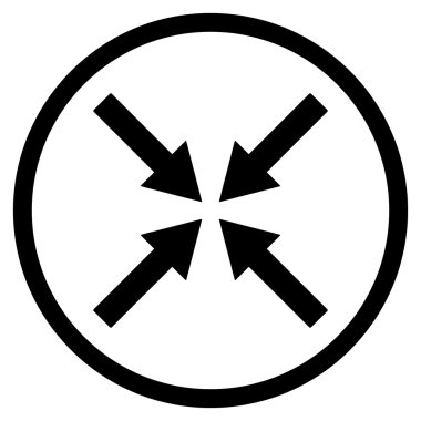 Merkezi oklar düz vektör simgesi