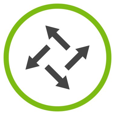 Santrifüj oklar düz vektör simgesi