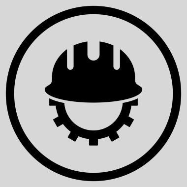 Geliştirme işçisi düz vektör simgesi