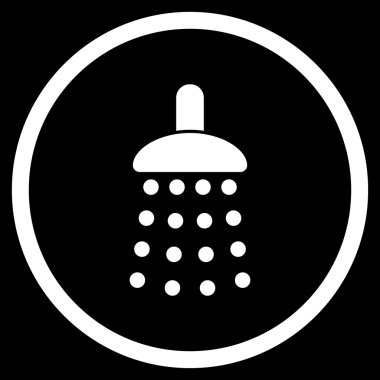 Duş düz vektör simgesi