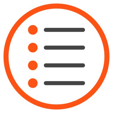 Öğeleri düz vektör simgesi