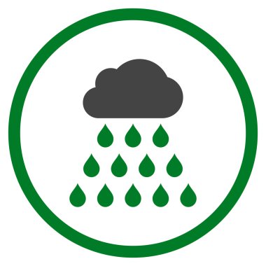 Yağmur bulutu düz vektör simgesi