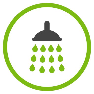 Duş düz vektör simgesi