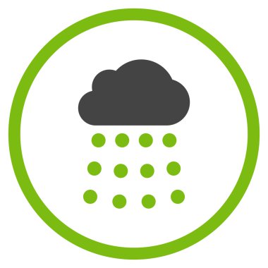 Yağmur bulutu düz vektör simgesi