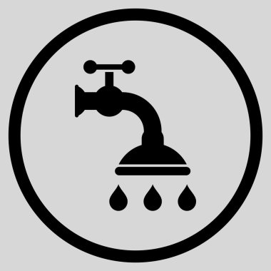 Duş musluk düz vektör simgesi