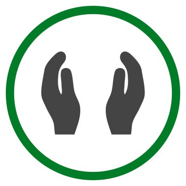 Bakım el düz vektör simgesi