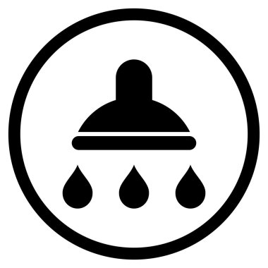 Duş düz vektör simgesi