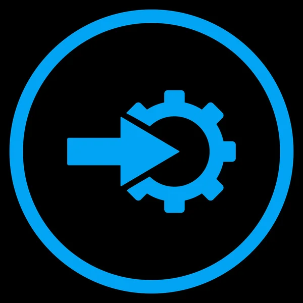 Icône vectorielle plate d'intégration de rouage — Image vectorielle