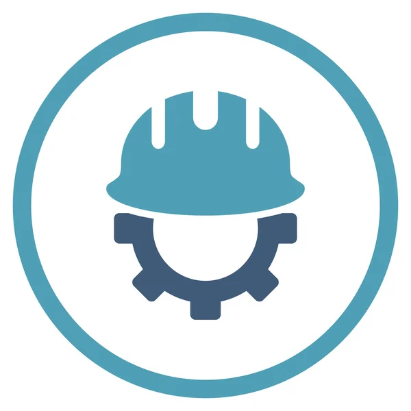 Desenvolvimento Hardhat Flat Vector Ícone — Vetor de Stock