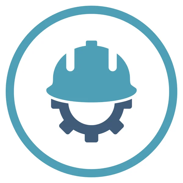 Capacete de desenvolvimento Flat Vector Icon — Vetor de Stock