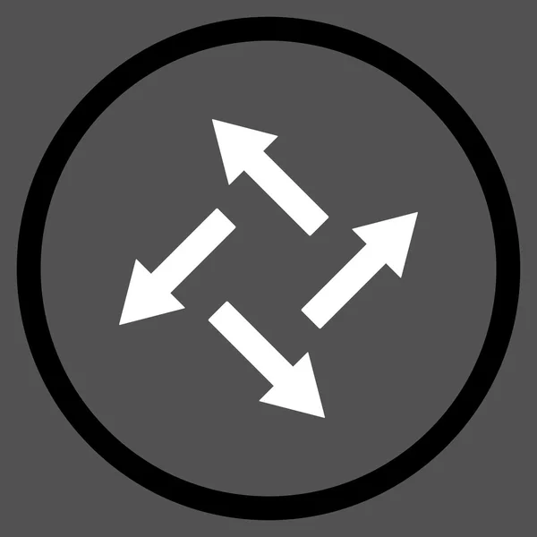 Centrifugaal pijlen platte Vector Icon — Stockvector