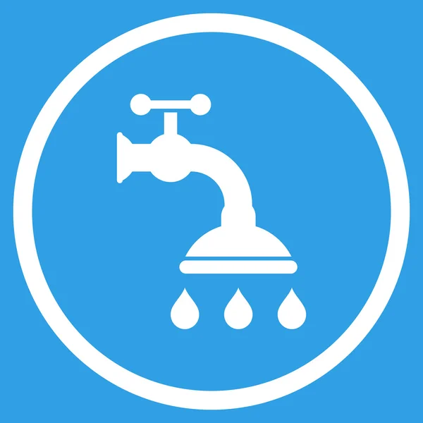 Shower Tap Flat Vector Icon — Stock Vector