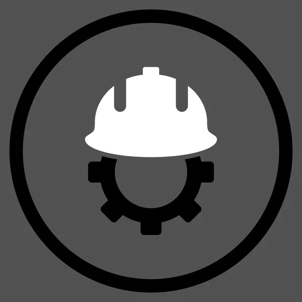 Rozvoj helmu plochý vektorové ikony — Stockový vektor
