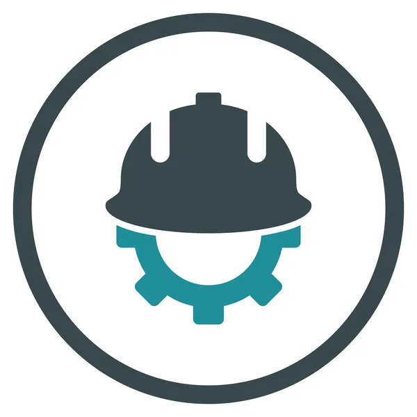 Desarrollo Casco plano Vector Icono — Vector de stock