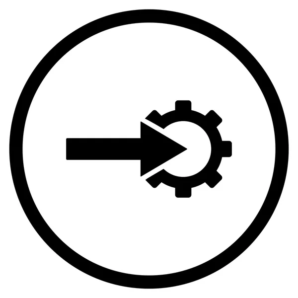 Integração Cog Flat Vector Icon — Vetor de Stock