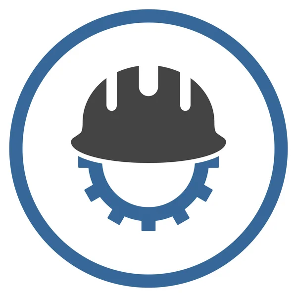 Entwicklung Hardhat flache Vektor-Symbol — Stockvektor