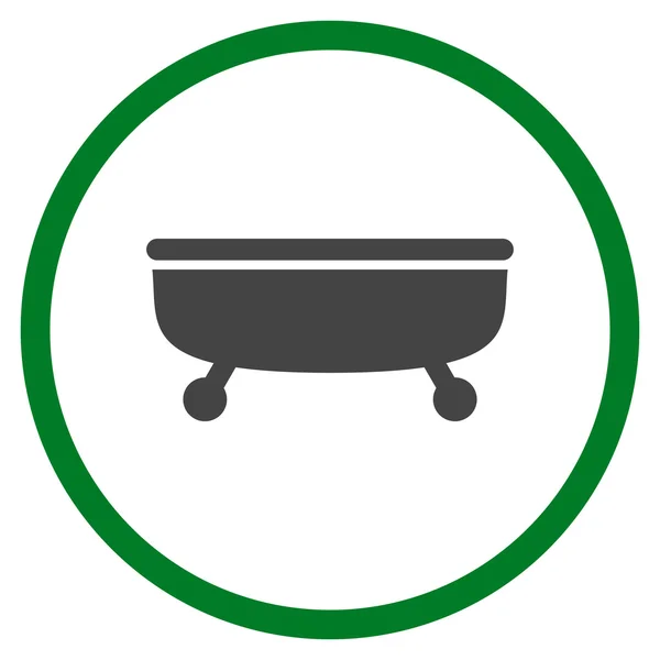 Bañera plana Vector Icono — Vector de stock