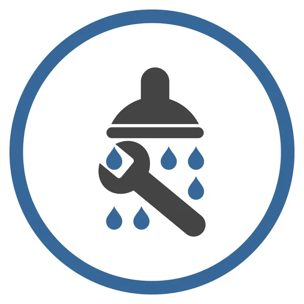 Shower Plumbing Flat Vector Icon — Stock Vector