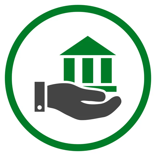 Икона "Плоский вектор обслуживания банков" — стоковый вектор