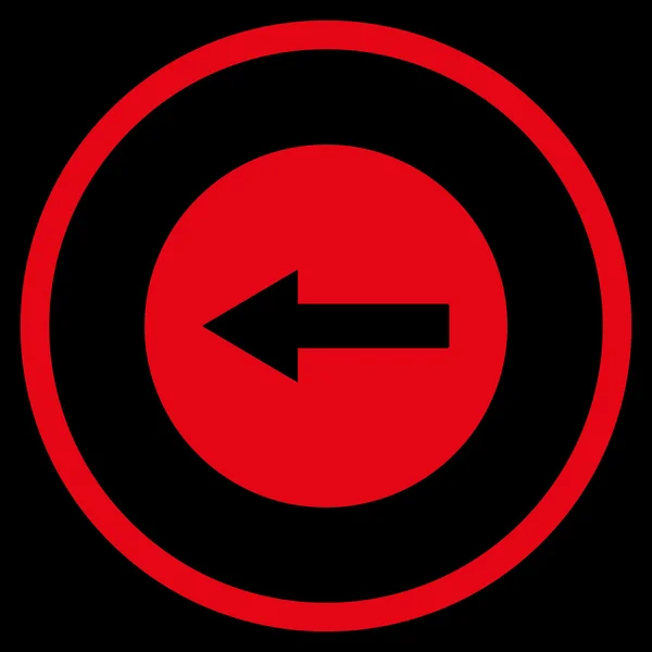 Levá šipka zaoblený plochý vektorové ikony — Stockový vektor