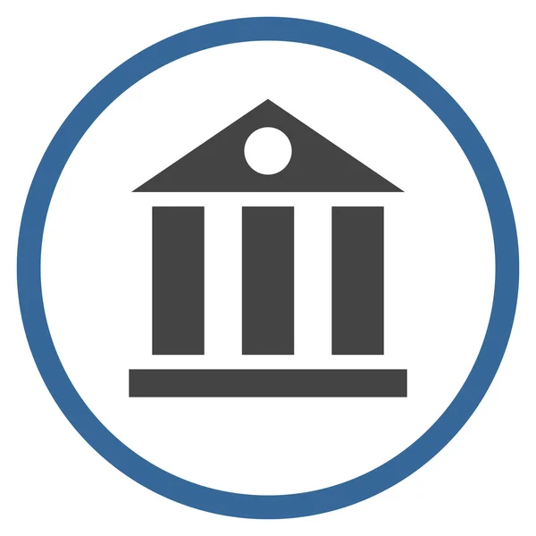 Bank épület lapos Vector Icon — Stock Vector