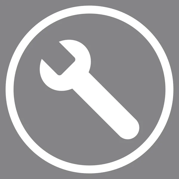 Wrench Flat Vector Icon — Stock Vector