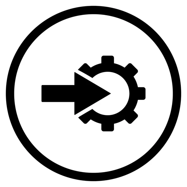 Integração Cog Flat Vector Icon — Vetor de Stock