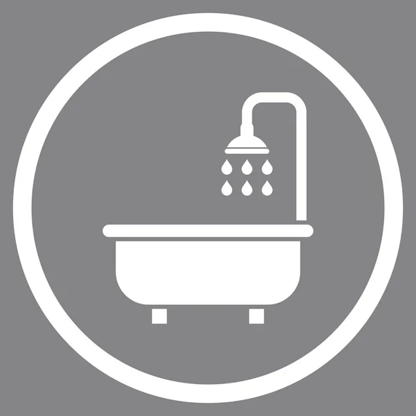 淋浴平面矢量图标 — 图库矢量图片