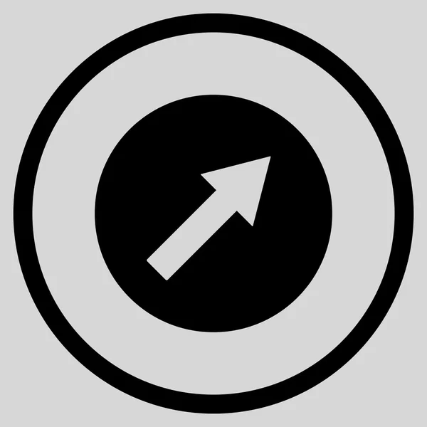 Icono de vector plano de flecha redondeada hacia arriba-derecha — Vector de stock