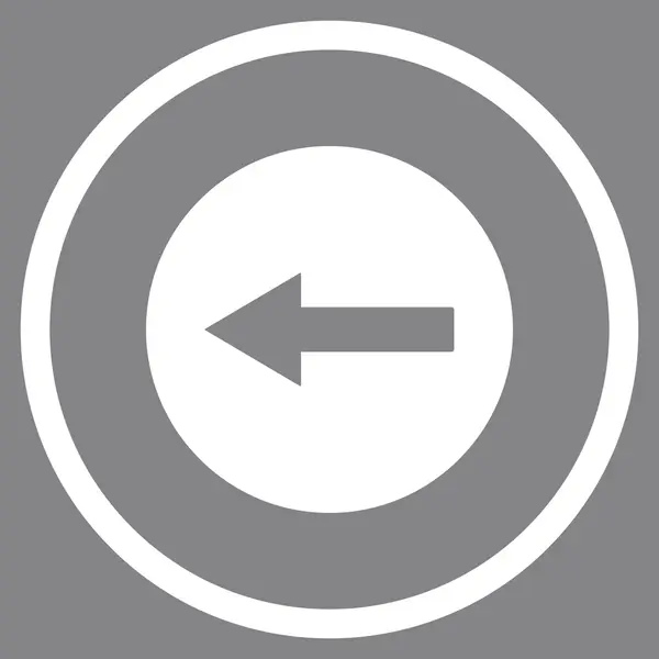 Stânga rotunjită săgeată plat Vector Icon — Vector de stoc