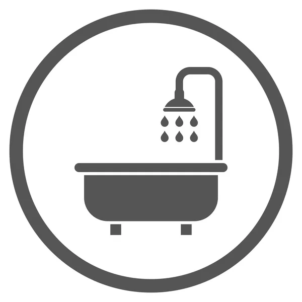 Baño de ducha Vector plano Icono — Vector de stock