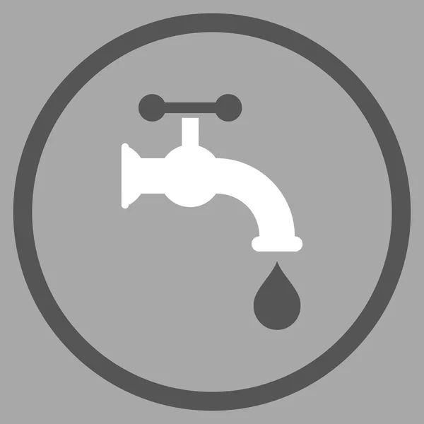 Water Tap platte Vector Icon — Stockvector