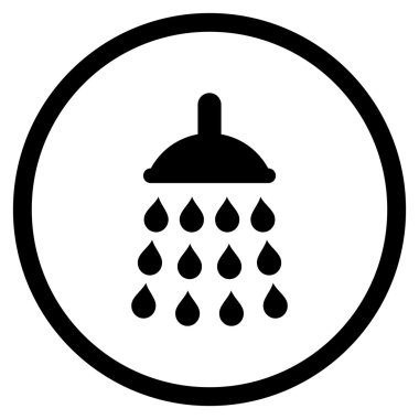 Duş düz vektör simgesi