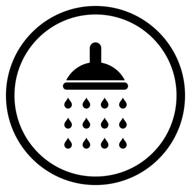 Duş düz vektör simgesi