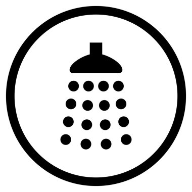 Duş düz vektör simgesi