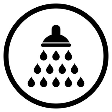 Duş düz vektör simgesi