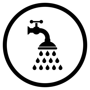 Duş musluk düz vektör simgesi