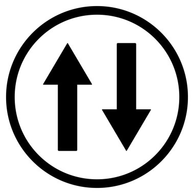 Dikey Çevir okları vektör simge düz