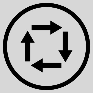 Dolaşım oklar düz vektör simgesi