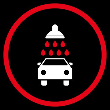 Araba duş düz vektör simgesi