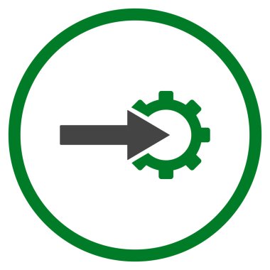 COG Tümleştirme düz vektör simgesi