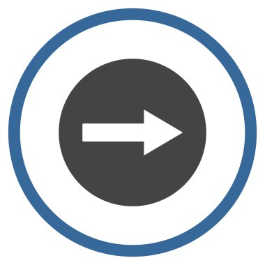 Sağ yuvarlak ok düz vektör simgesi