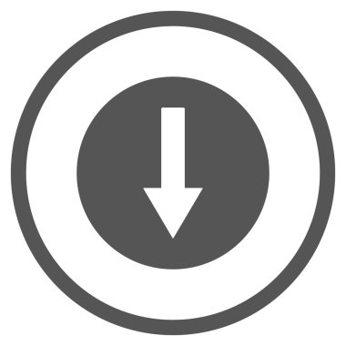 Yuvarlak ok düz vektör simgesi