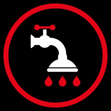 Duş musluk düz vektör simgesi