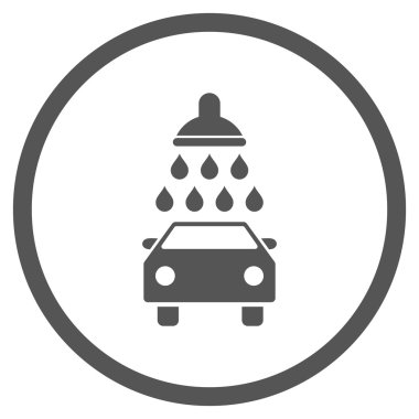 Araba duş düz vektör simgesi