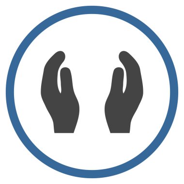 Bakım el düz vektör simgesi